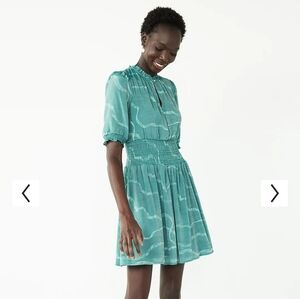 Nine West Smocked Fit and Flare Dress XXL